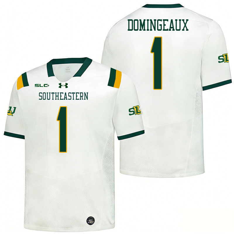 Southeastern Louisiana Lions #1 Jaylon Domingeaux College Football Jerseys,Uniforms Stitched-White